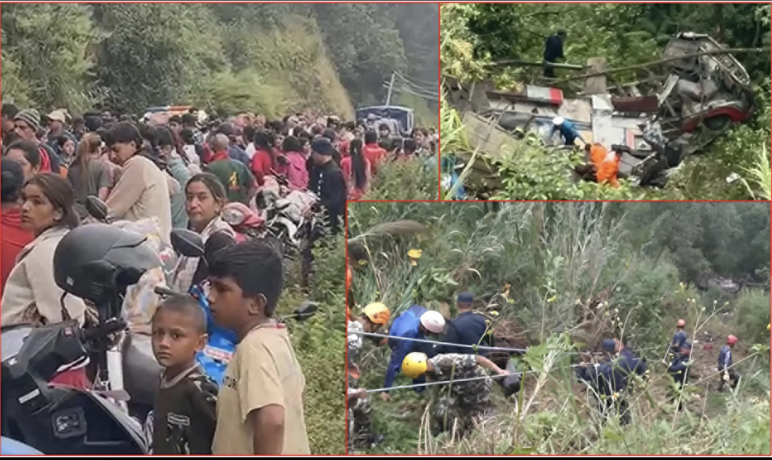 पोखरामा बस दुर्घटना हुँदा ४ विद्यार्थीसहित ५ जनाको मृत्यु